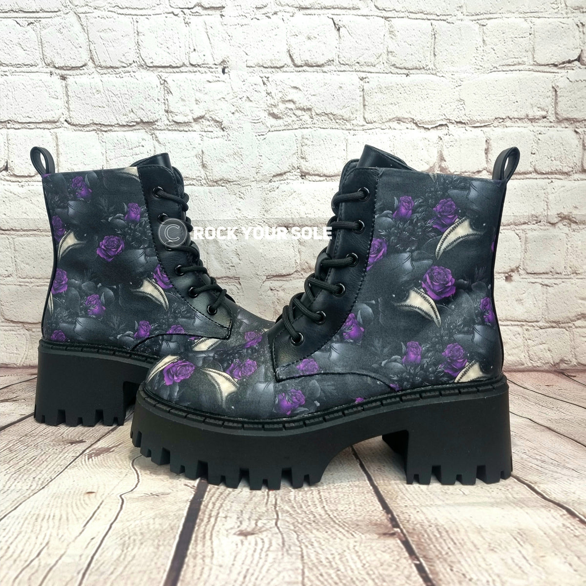 Plague doctor chunky heel ankle boots – Rock Your Sole