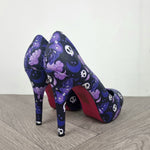 Purple Goth Moth High heels