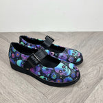 Blue skulls and flowers Mary Jane's Pumps