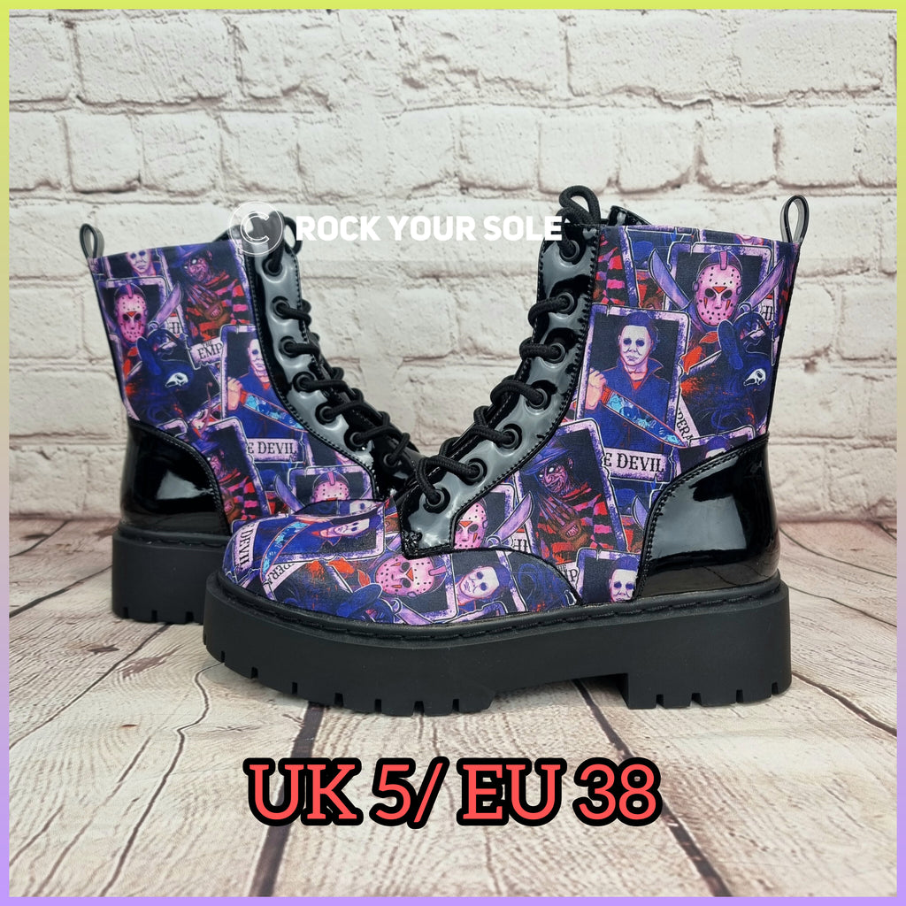 Size Ready made Horror Movie ankle boots – Rock Your Sole