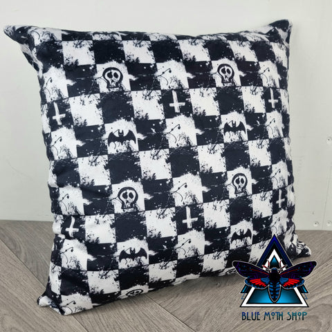 Grunge Checkerboard Soft Cushion Cover