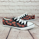 Halloween orange pumpkin lantern sneakers