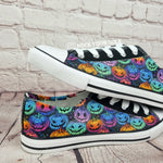 Halloween rainbow pumpkins sneakers