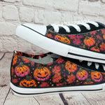 Halloween jack o lantern sneakers