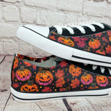 Halloween jack o lantern sneakers