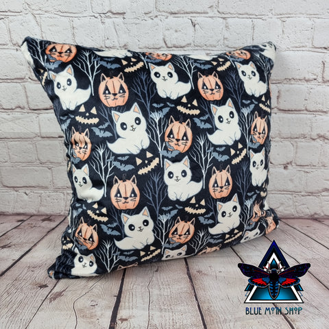 Ghost Cat Halloween Soft Cushion