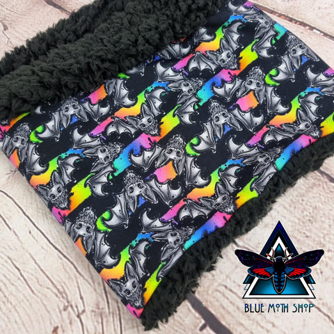 Rainbow Bats snood scarf