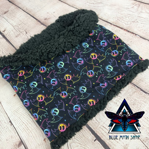 Rainbow Skull Bats snood scarf