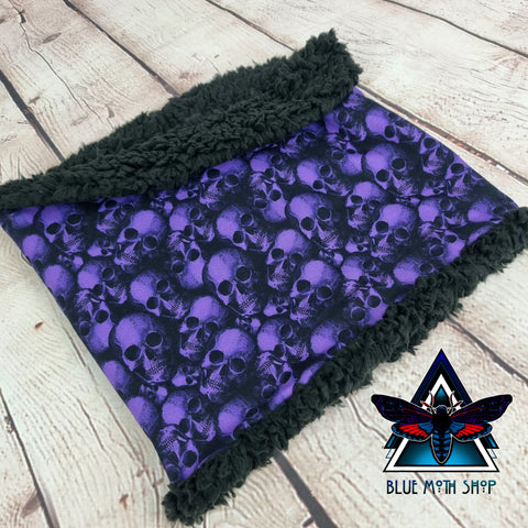 Purple Skulls snood scarf