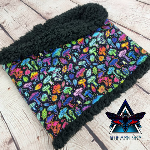 Rainbow Mushrooms snood scarf