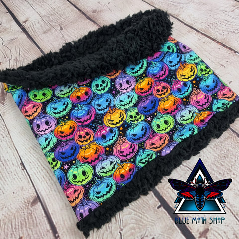 Rainbow Pumpkins snood scarf