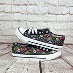 Rainbows and skulls women sneakers