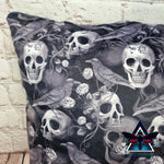 Ravens and Skulls Velvety Cushion