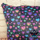 Rainbow Hearts Soft Cushion