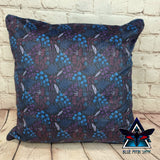 Minimal Floral Purple Teal Soft Cushion