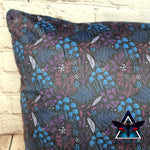 Minimal Floral Purple Teal Soft Cushion