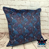 Minimal Floral Purple Teal Soft Cushion