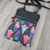 Neon Ghost Faux Leather Crossbody Bag
