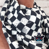 Checkerboard infinity scarf