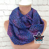 Purple Leopard infinity scarf