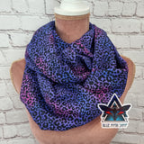 Purple Leopard infinity scarf
