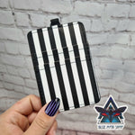Black and white stripes ID wallet