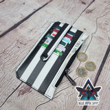 Black white stripes Slim Purse Wallet