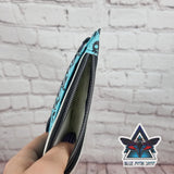 Blue Skulls Slim Purse Wallet