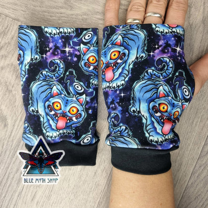 Derpy Tiger K pop Demon Hunters fingerless gloves