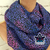Purple Leopard infinity scarf