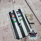 Black white stripes Slim Purse Wallet