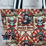 Freak Show Tote Bag with Zip