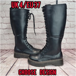 Knee high boots. Plain or customized. Not wide calf