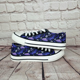 Purple Goth Moth sneakers
