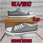 Sneakers grey. Plain or customized .flaw.