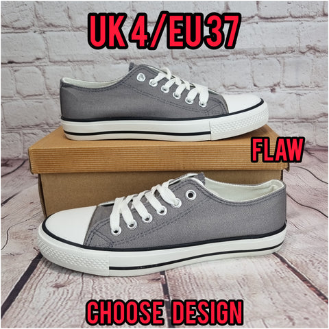 Sneakers grey. Plain or customized .flaw.