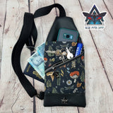 Autumn Mushrooms Mini Travel Sling Bag