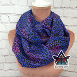 Purple Leopard infinity scarf