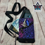 Purple Leopard Mini Travel Sling Bag