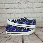 Purple Goth Moth sneakers