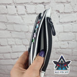 Black white stripes Slim Purse Wallet