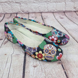Sugar skull Ready made dolly pumps. size 8/41