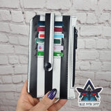 Black white stripes Slim Purse Wallet
