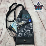 Skulls and Ravens Mini Travel Sling Bag