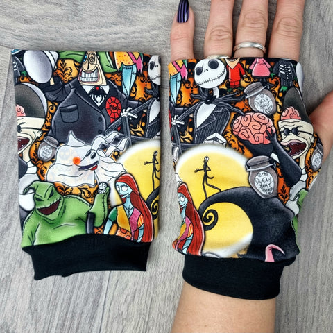 Nightmare Before Christmas fingerless gloves