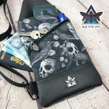 Skulls and Ravens Mini Travel Sling Bag