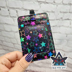 Neon rainbow stars ID wallet