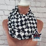 Checkerboard infinity scarf