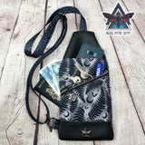 Grey Fern Mini Travel Sling Bag