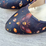 Autumn Death Moth mid heels